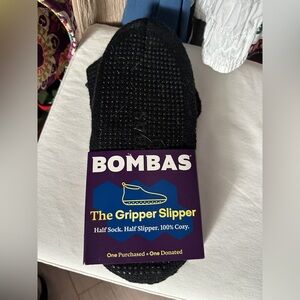 Bombas Black Cozy Gripper Socks